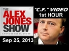 The Alex Jones Show:(1st HOUR-VIDEO Commercial Free) Wednesday September 25 2013: News & Cruz