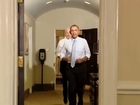 Obama and Biden go jogging through White House