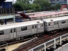 MTA NYC R62A train moving around in Corona Yard