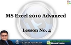 MS Excel 2010 Advanced Training Lesson 4